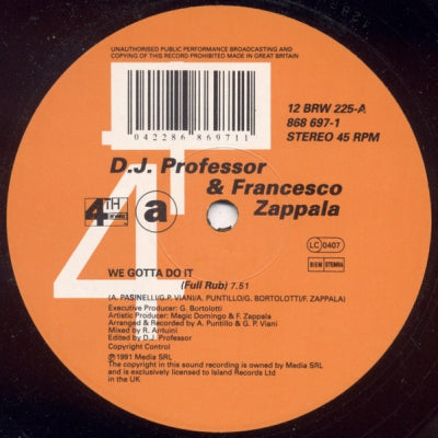 DJ PROFESSOR & FRANCESCO ZAPPALA - We Gotta Do It