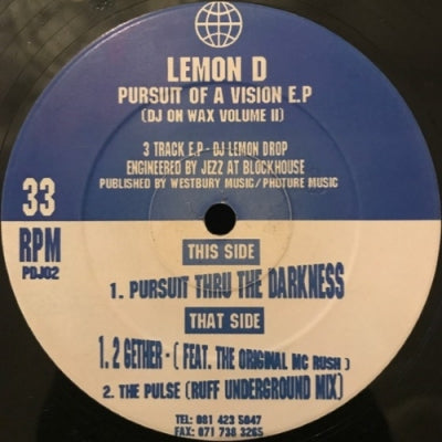 LEMON D - Pursuit Of A Vision EP