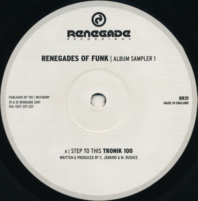 TRONIK 100 / X-PLORER & D PULSE - Renegades Of Funk (Album Sampler 1)