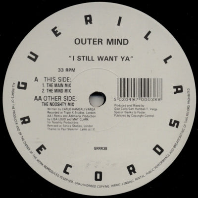 OUTER MIND - I Still Want Ya