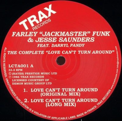 FARLEY 'JACKMASTER' FUNK & JESSE SAUNDERS - The Complete Love Can't Turn Around