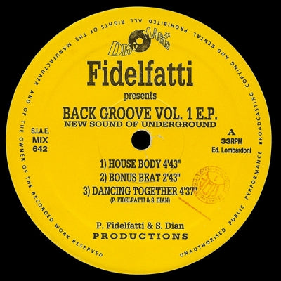 FIDELFATTI - Back Groove Vol. 1 E.P. (New Sound Of Underground)