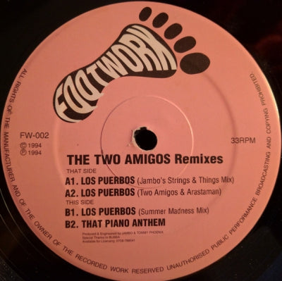 THE TWO AMIGOS - Los Puerbos / That Piano Anthem (Remixes)