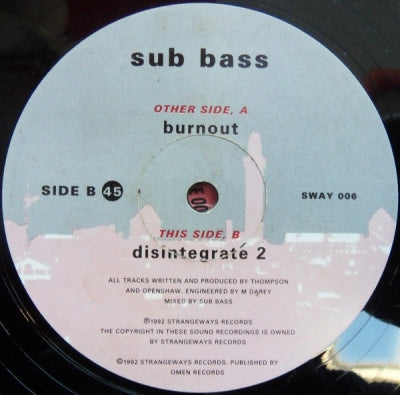 SUB BASS - Burnout / Disintegrate 2