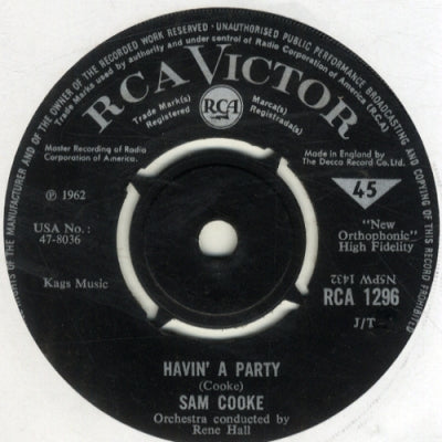 SAM COOKE - Havin' A Party / Bring It On Home To Me