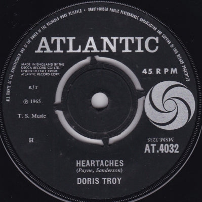 DORIS TROY - Heartaches /  You'd Better Stop