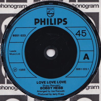 BOBBY HEBB - Love Love Love / Sunny