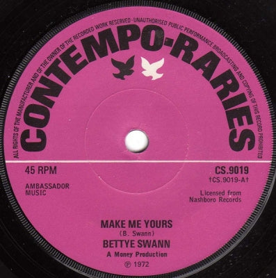 BETTYE SWANN - Make Me Yours / I Will Not Cry