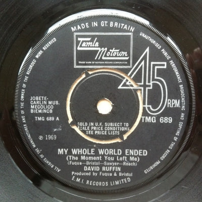 DAVID RUFFIN - My Whole World Ended (The Moment You Left Me)