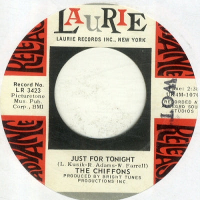 THE CHIFFONS - Teach Me How / Just For Tonight