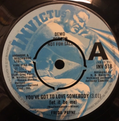 FREDA PAYNE - You've Got To Love Somebody / Mama's Gone