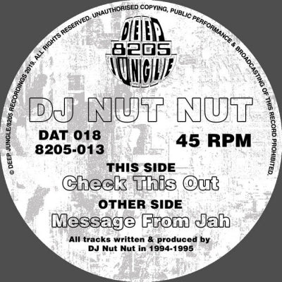 DJ NUT NUT - Message From Jah / Check This Out