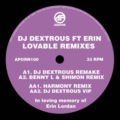 DJ DEXTROUS FT. ERIN - Lovable Remixes