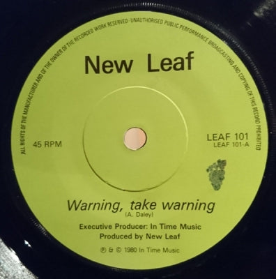 NEW LEAF - Warning,Take Warning / Roots Rock Reggae