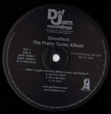 GHOSTFACE - The Pretty Toney Album