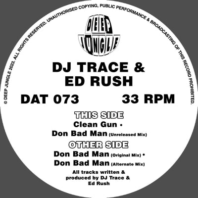 DJ TRACE & ED RUSH - Don Bad Man