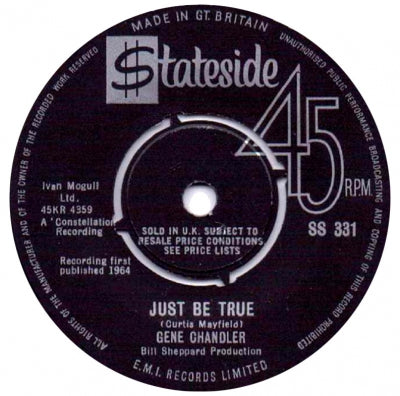 GENE CHANDLER - Just Be True / A Song Called Soul