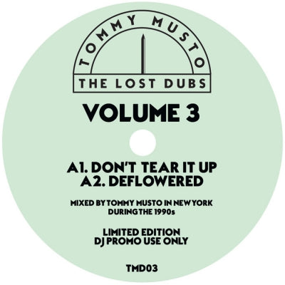 TOMMY MUSTO - The Lost Dubs - Vol 3