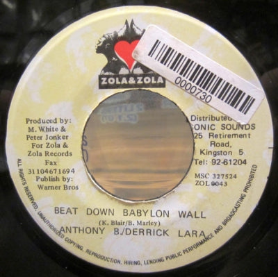 ANTHONY B AND DERRICK LARA / MAFIA & FLUXY - Beat Down Babylon Wall