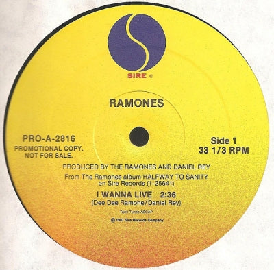 RAMONES - I Wanna Live