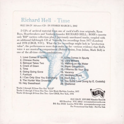 RICHARD HELL - Time