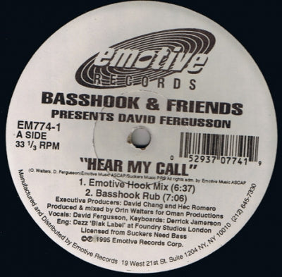 BASSHOOK & FRIENDS PRESENT DAVID FERGUSSON - Hear My Call