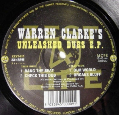 WARREN CLARKE - Unleashed Dubs E.P.