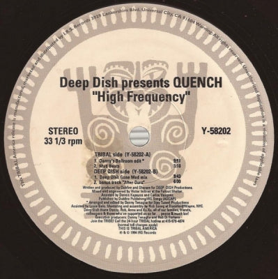 DEEP DISH PRESENTS QUENCH - High Frequency / After Hours