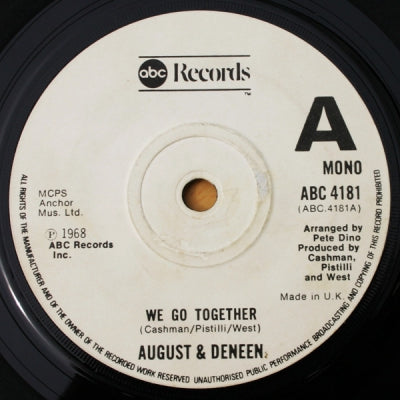 AUGUST & DENEEN / THE REFLECTIONS - We Go Together / Like Adam And Eve