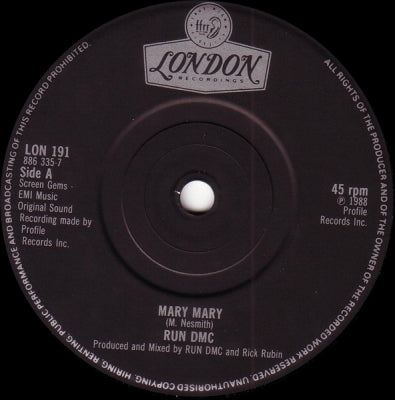 RUN-DMC - Mary Mary / Raising Hell