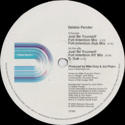 DEBBIE PENDER - Just Be Yourself