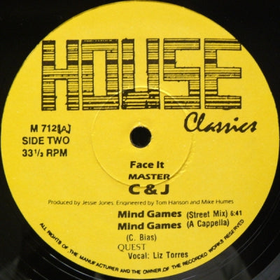 MASTER C & J / QUEST / LIZ - Face It / Mind Games / A Touch Of Love