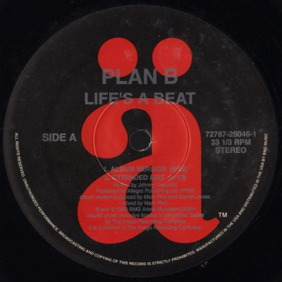 PLAN B - Life's A Beat  (MK mixes)