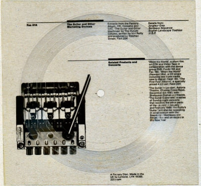 THE DURUTTI COLUMN - The Guitar And Other Marketing Devices