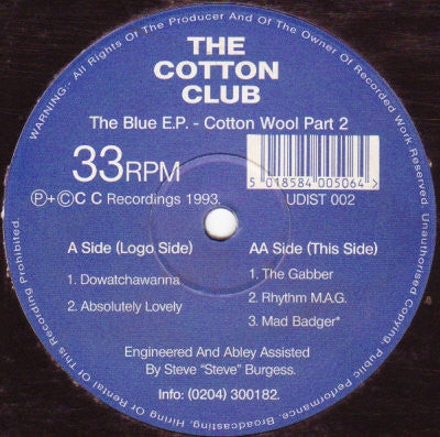 COTTON CLUB - The Blue EP - Cotton Wool Part 2