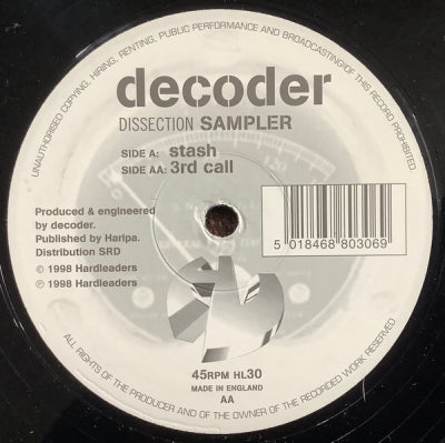 DECODER - Dissection Sampler (Stash / 3rd Call)