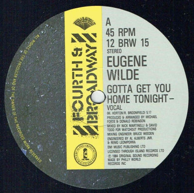 EUGENE WILDE - Gotta Get You Home With Me Tonight