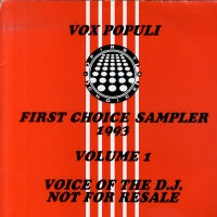 VARIOUS - Vox Populi First Choice Sampler 1993 Volume 1