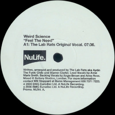 WEIRD SCIENCE - Feel The Need